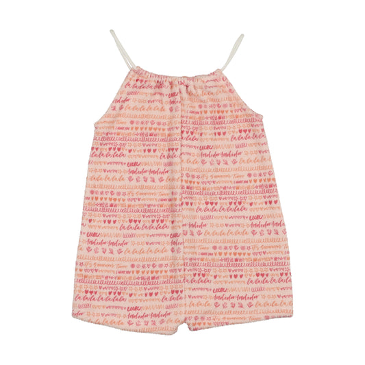 Bee & Dee Terry Scribble Romper