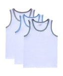 Petit Clair - White Sleeveless Tank With Colored Trim