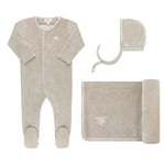 Ely's & Co. - Velour Embroidered Bird Take Me Home Set