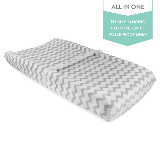 Ely's & Co. - Waterproof Plush Velvet Change Pad Cover