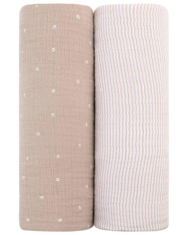 Ely's & Co. - 2 Pack Muslin Swaddles