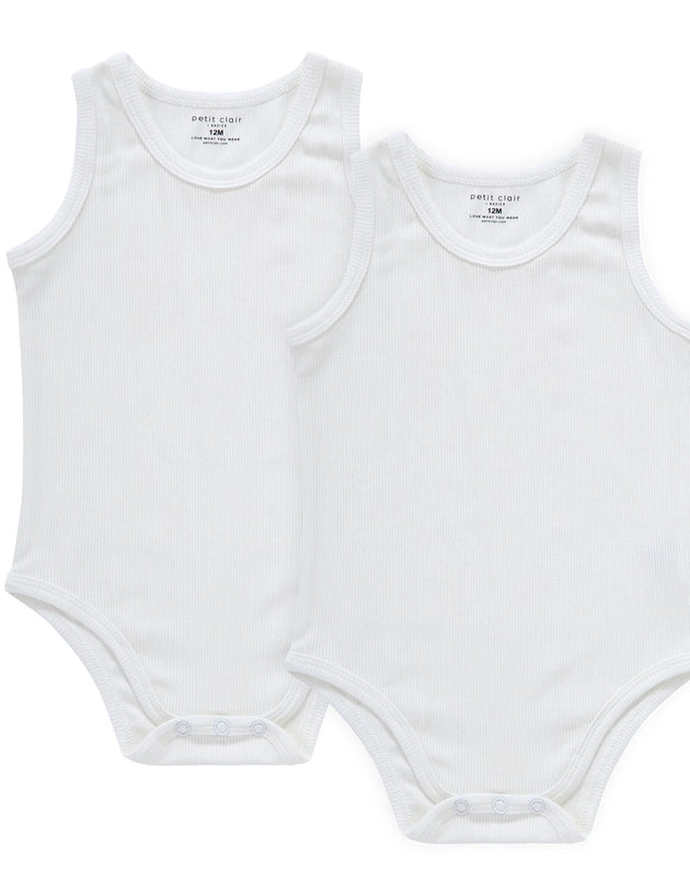 Petit Clair - Ribbed Sleeveless Bodysuit