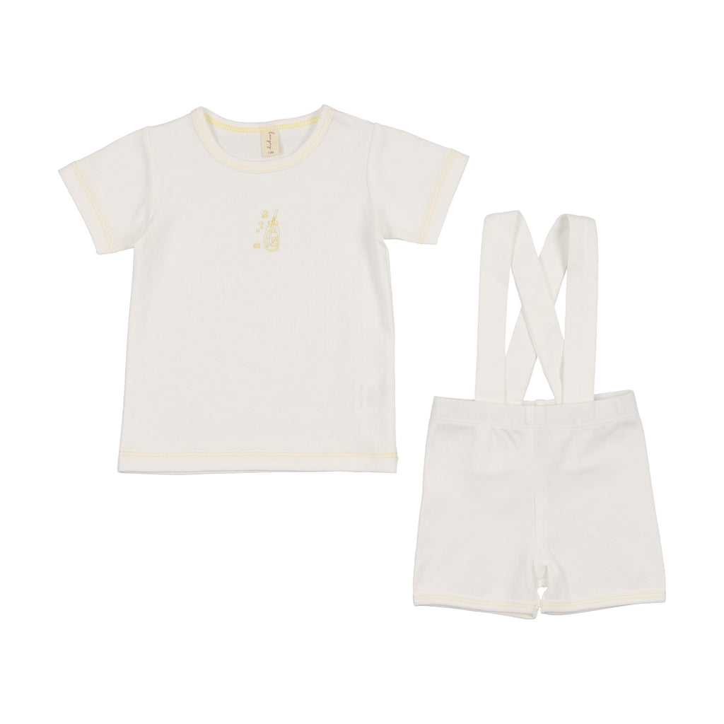 Bonjoy - Embroidered Lemonade Suspender Set