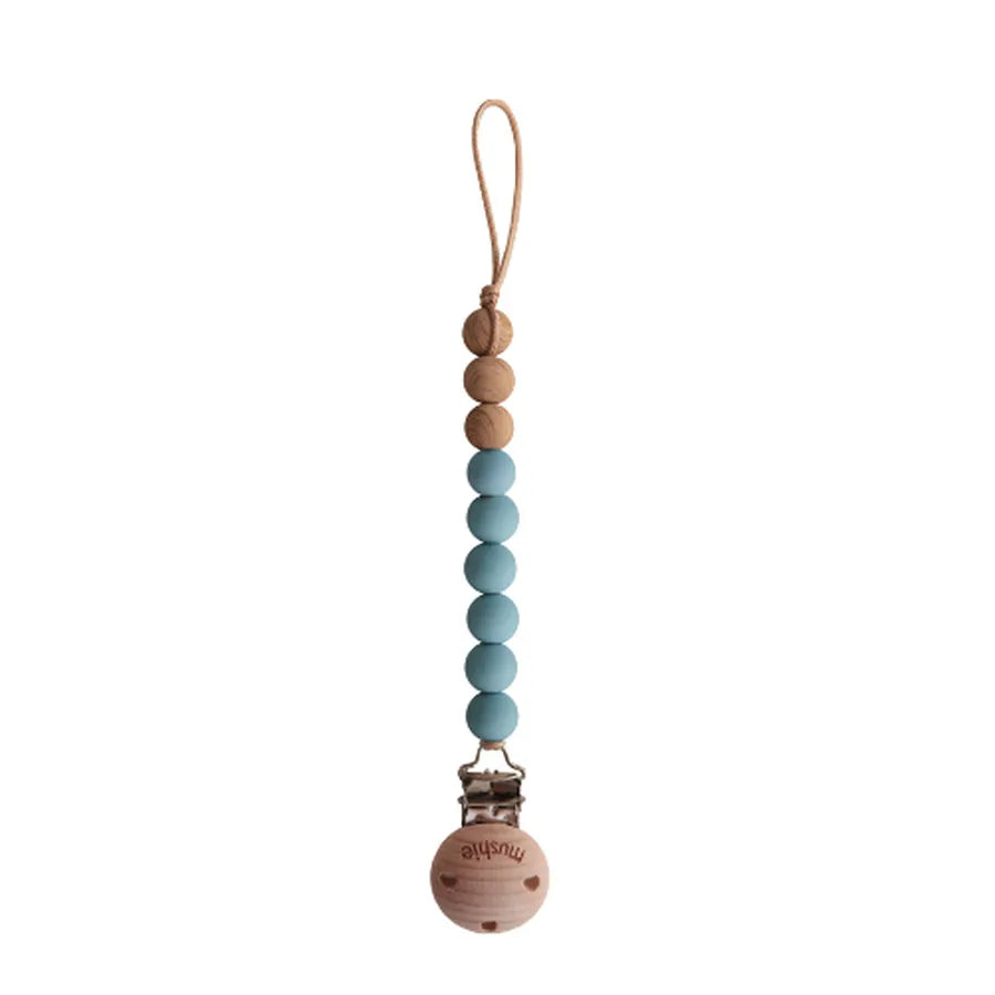 Mushie Silicone Pacifier Clip | Eva