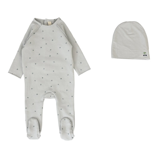 cherry-print-footie-set