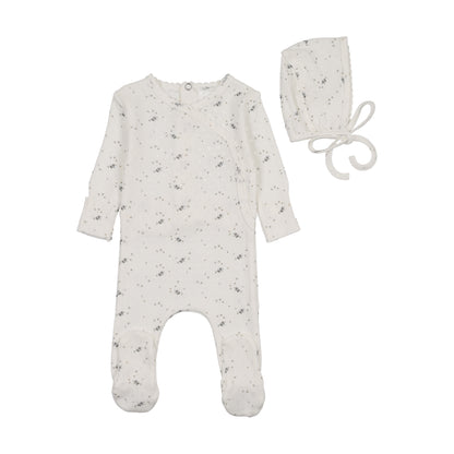 Pretty Petals Footie/Bonnet