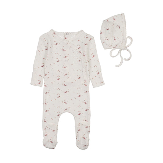 Pretty Petals Footie/Bonnet