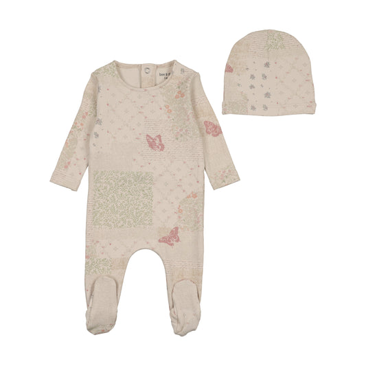 Organic Paper Print Footie/Beanie