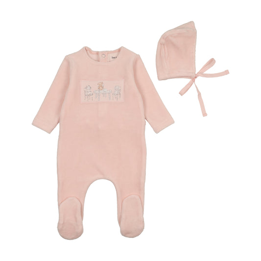 Tea Time Velour Footie/Beanie