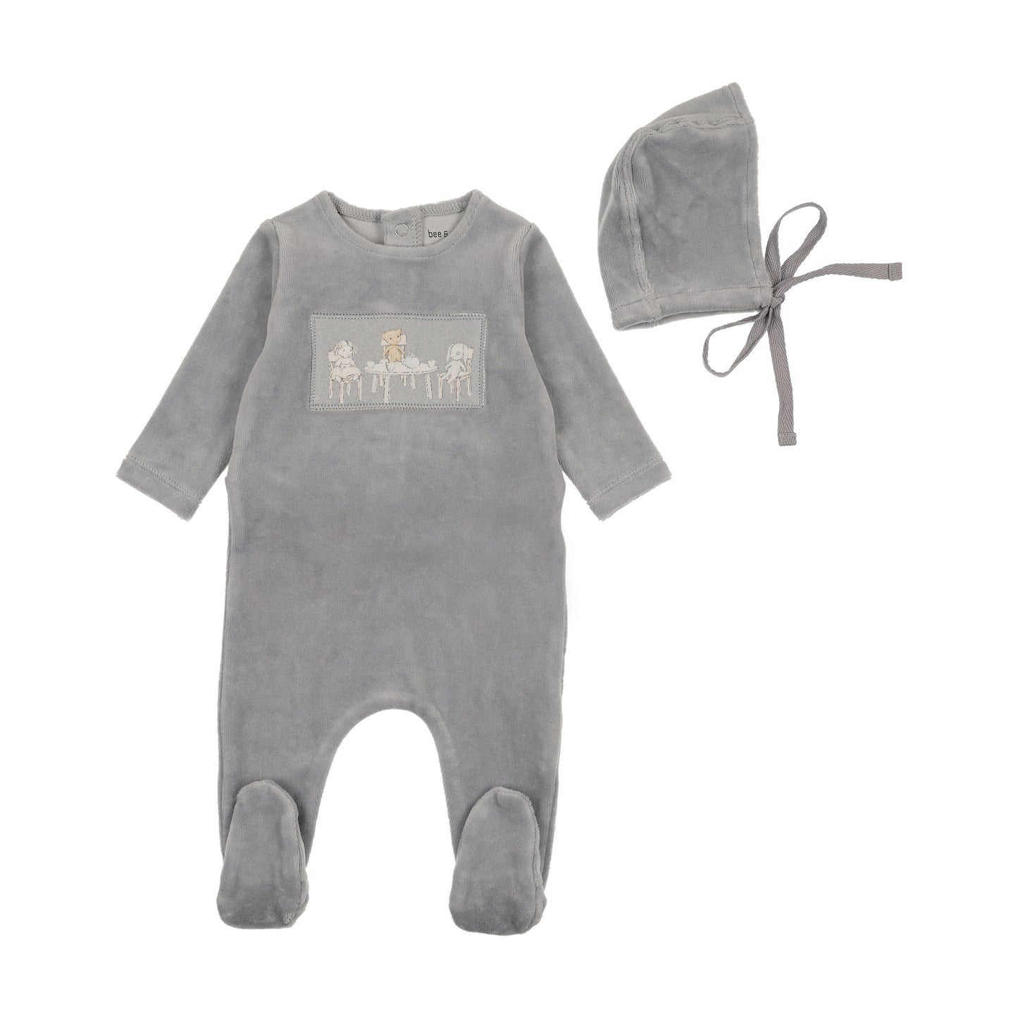 Tea Time Velour Footie/Beanie