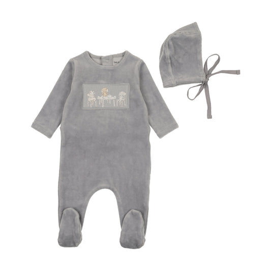 Tea Time Velour Footie/Beanie