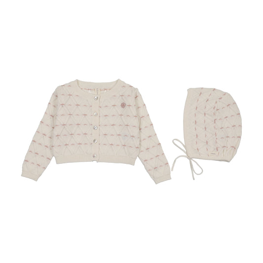 Lil Legs Sweetheart Knit Cardigan Set