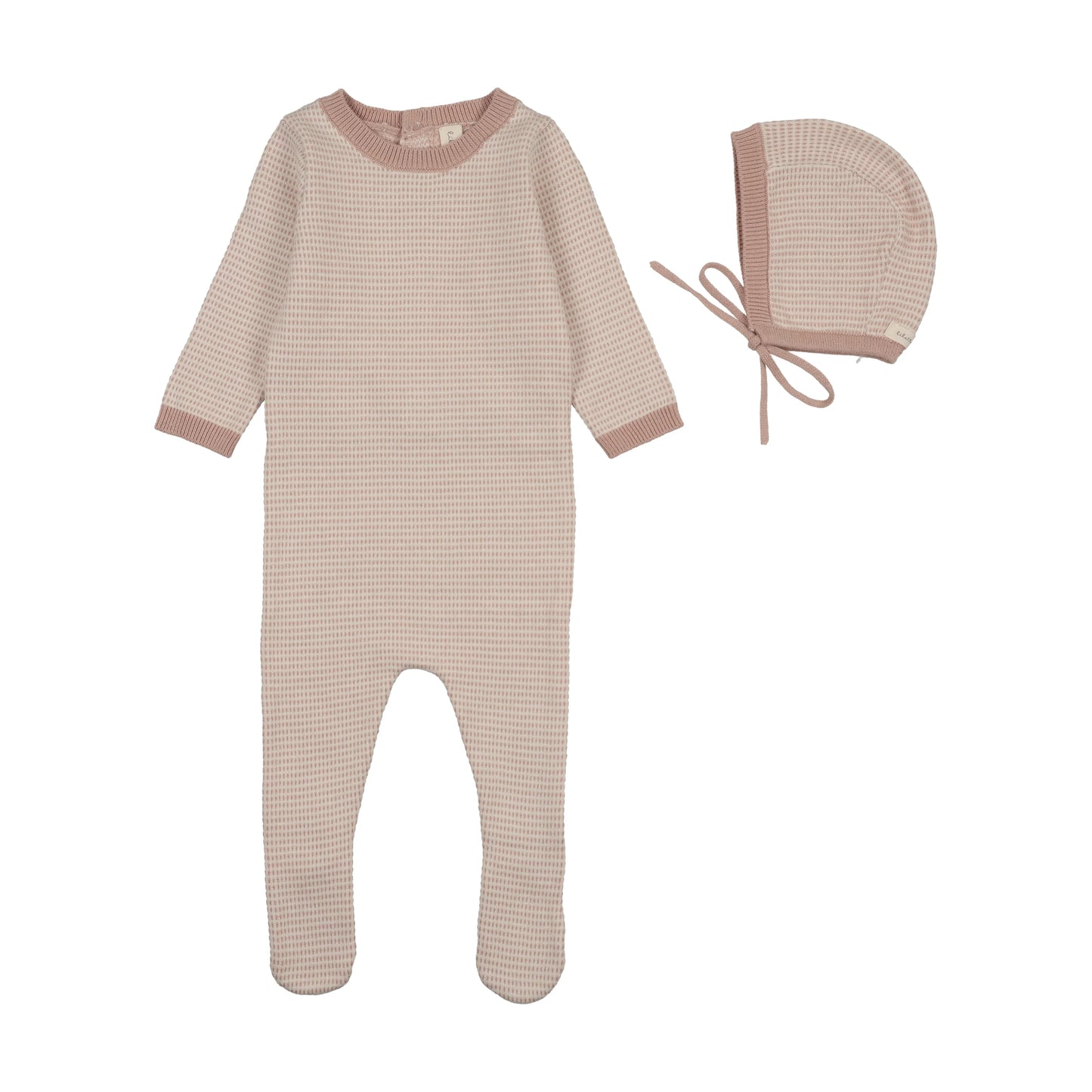 Lil Legs Two Tone Knit Footie Set
