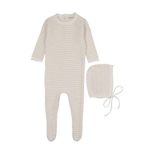 Mema Knits KNIT FOOTIE + BONNET