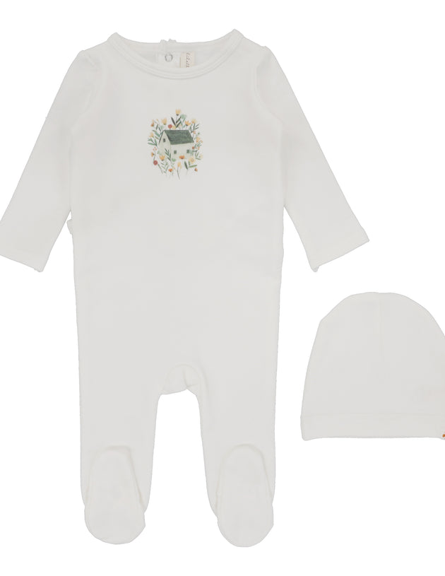 Lil Legs - French Terry Print Footie Set