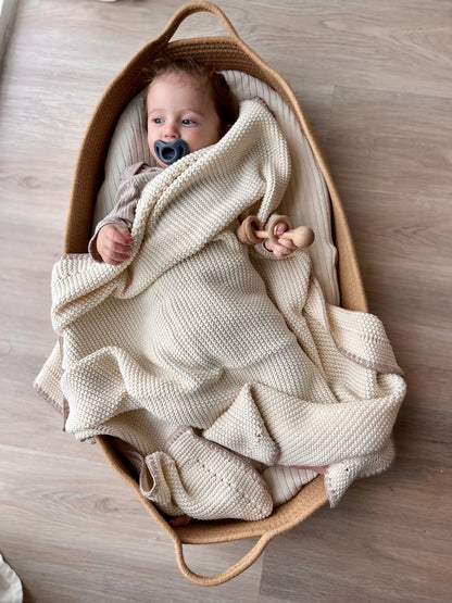 Little Threads Knitted Cotton Blanket