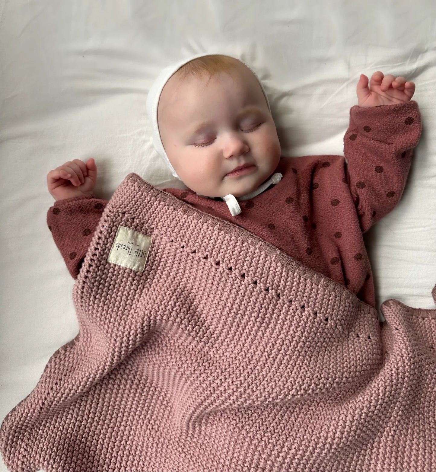 Little Threads Knitted Cotton Blanket