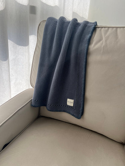 Little Threads Knitted Cotton Blanket
