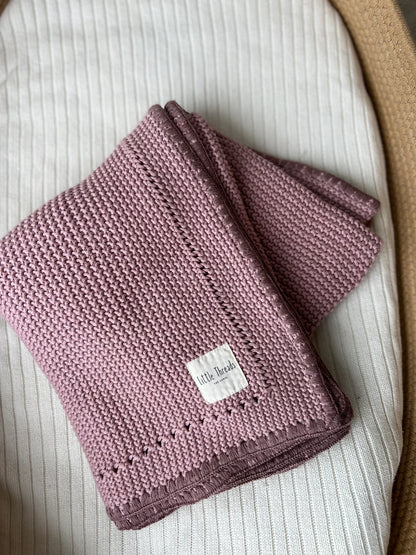 Little Threads Knitted Cotton Blanket