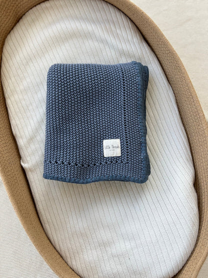 Little Threads Knitted Cotton Blanket