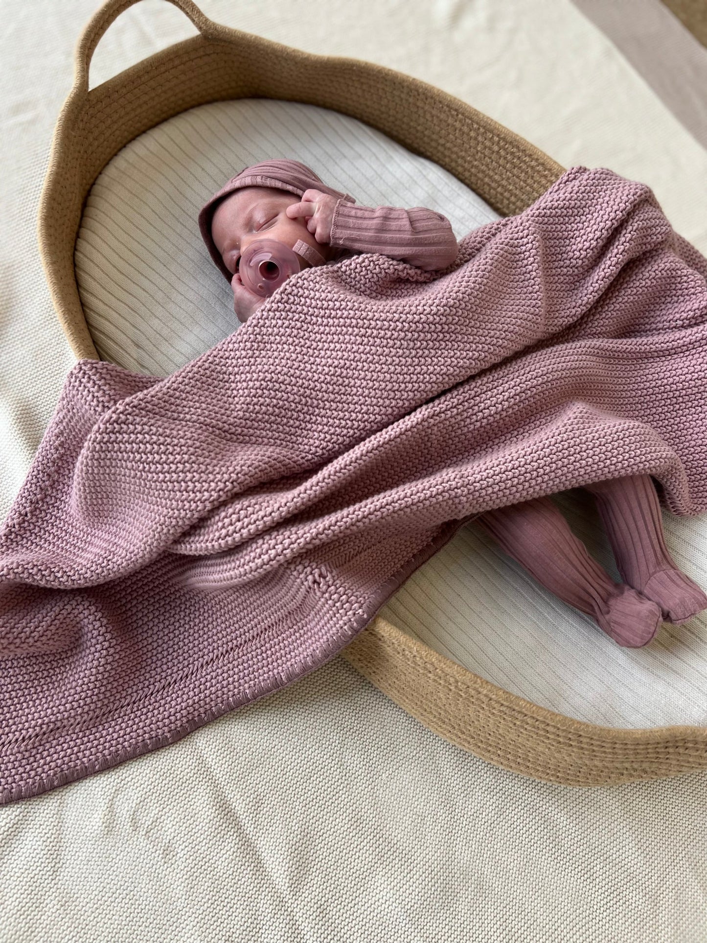 Little Threads Knitted Cotton Blanket