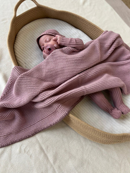 Little Threads Knitted Cotton Blanket