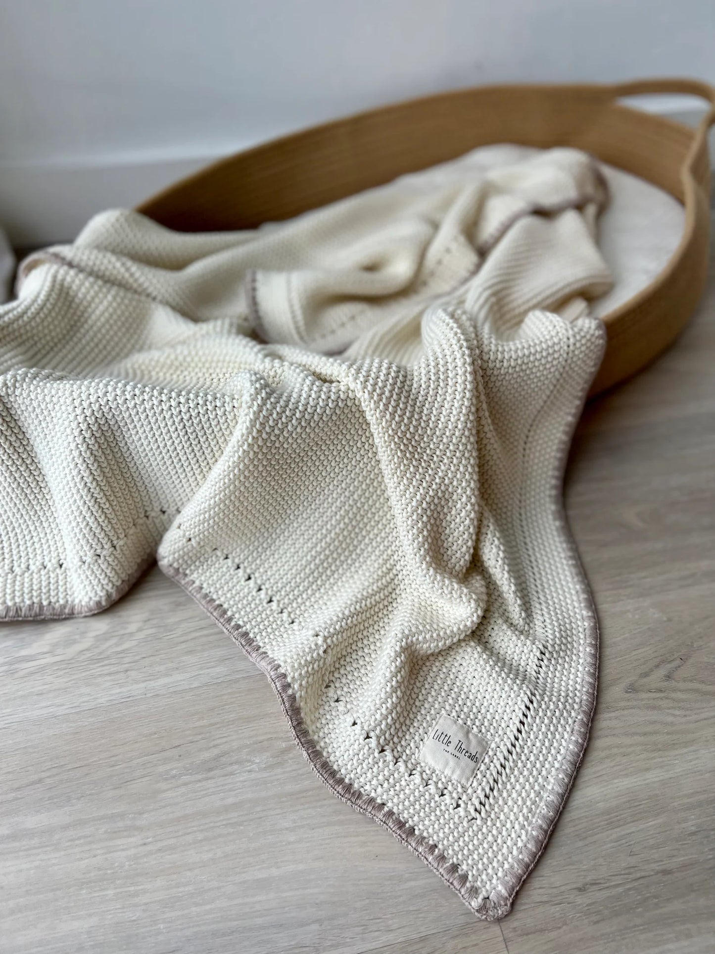 Little Threads Knitted Cotton Blanket
