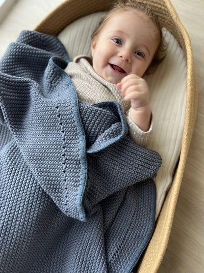Little Threads Knitted Cotton Blanket