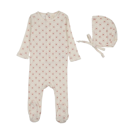 Lil Legs Geo Floral Printed Footie Set