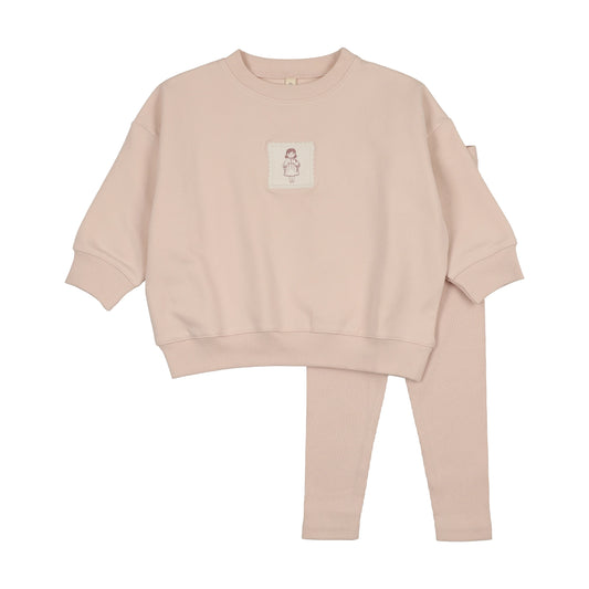 Lil Legs Graphic Tag Sweatshirt Set