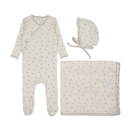 Lil Legs Cherry Scallop Layette Set