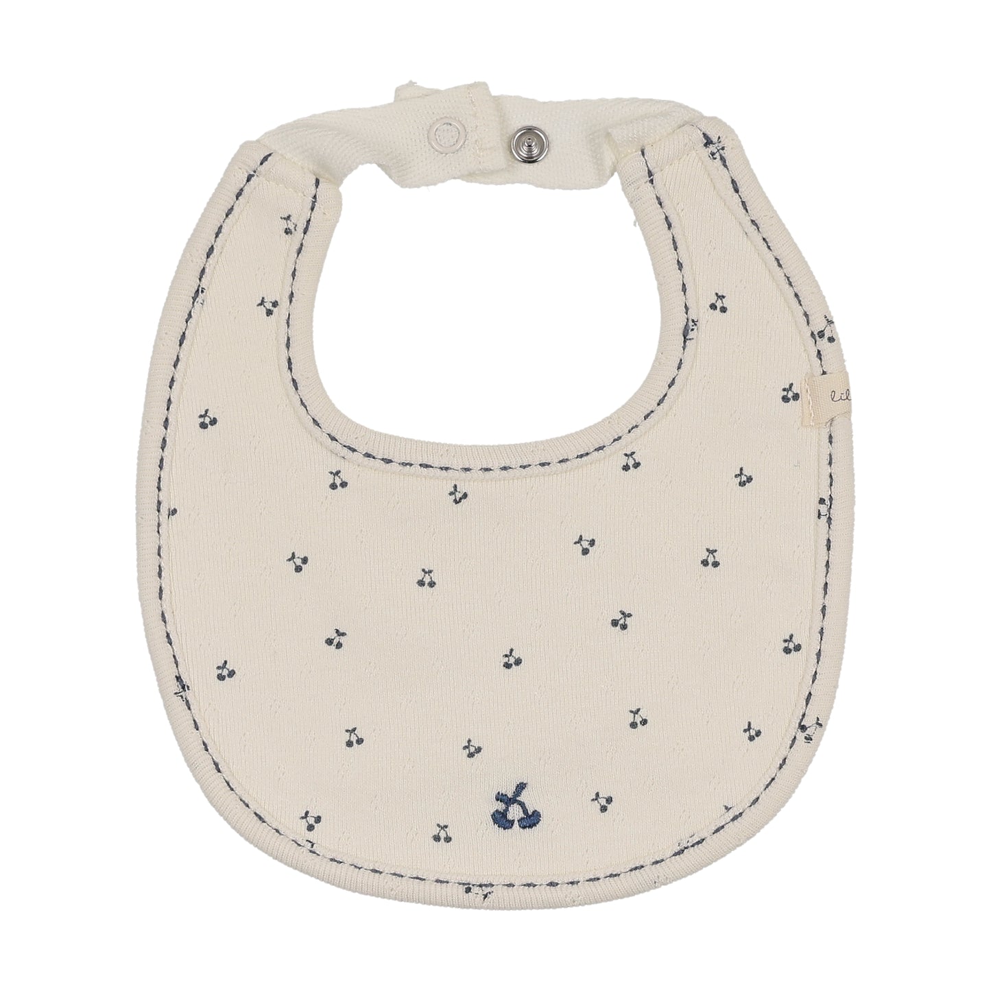 Lil Legs Cherry Pointelle Bib