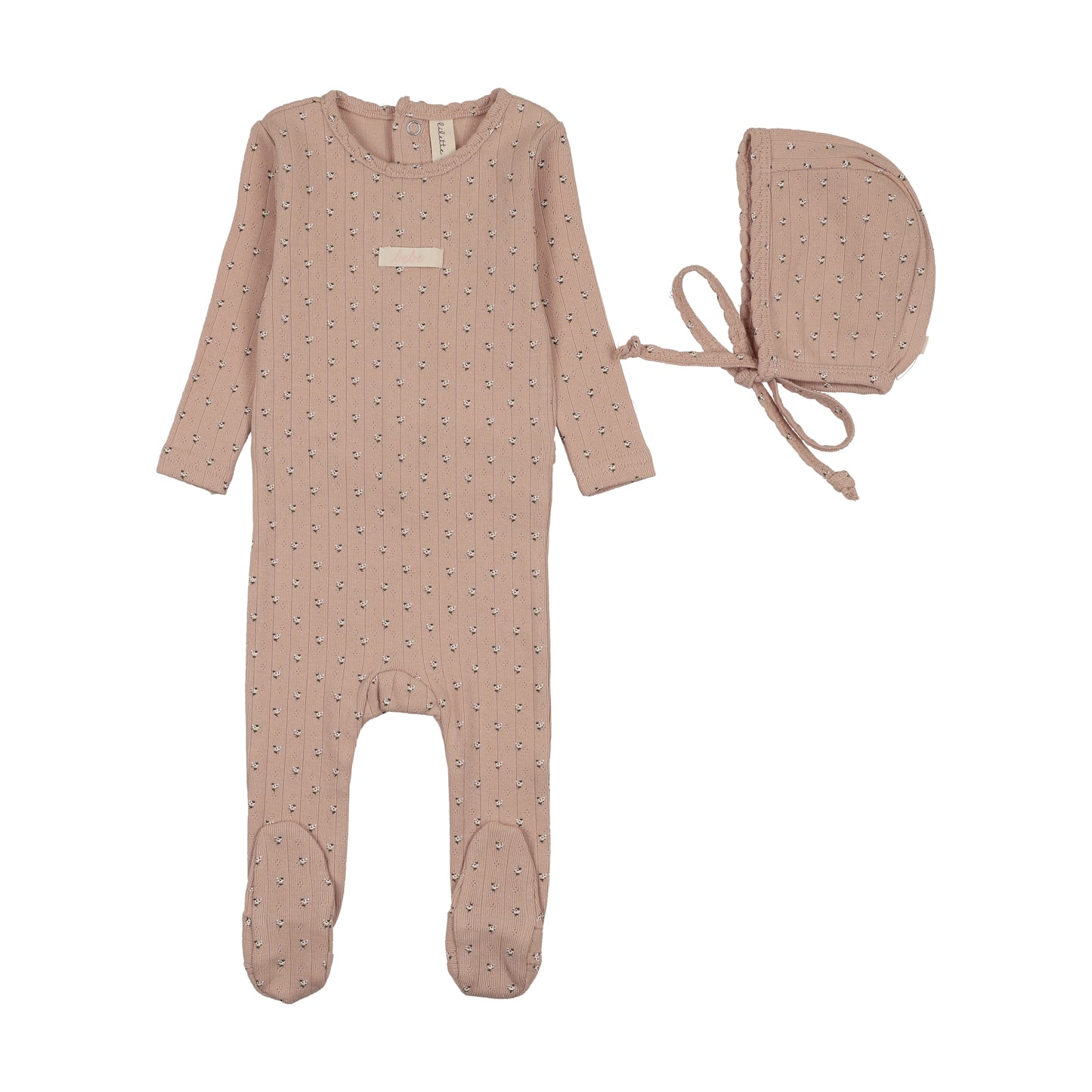 Lil Legs Floret Print Footie Set