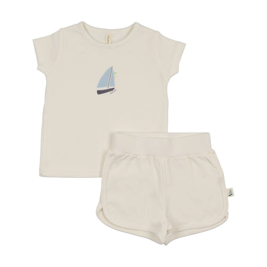 Lil Legs Nautical Short sleeve Set