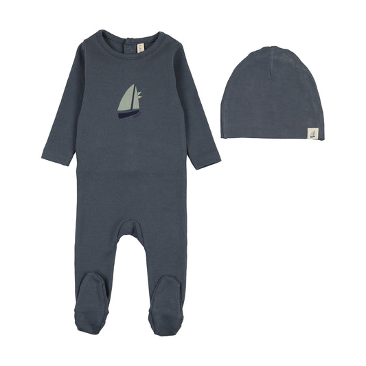 Lil Legs Nautical Graphic Footie Set