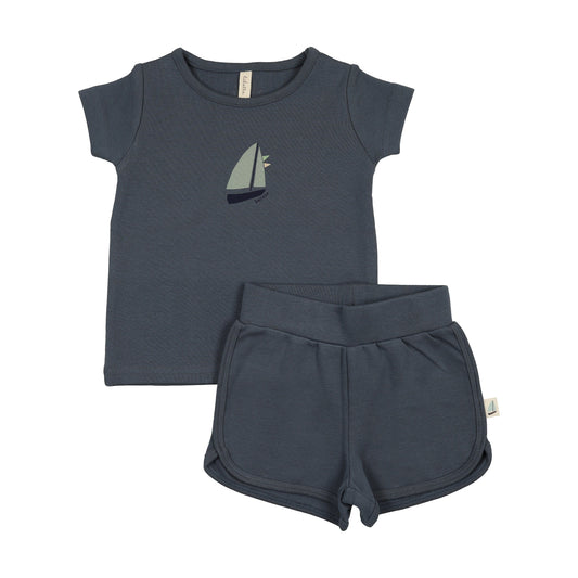 Lil Legs Nautical Short sleeve Set