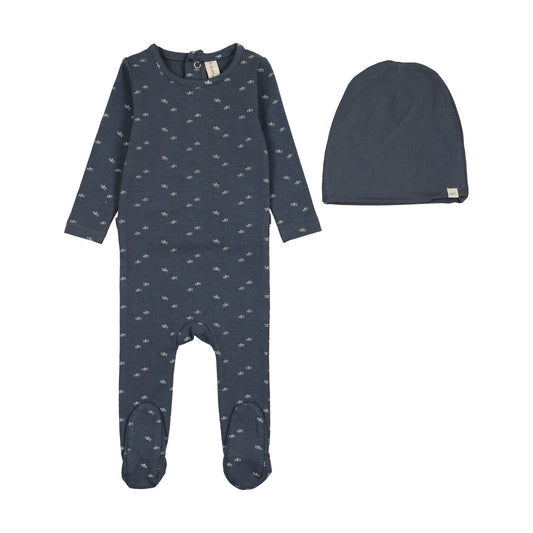 Lil Legs Paper Boat Footie Set