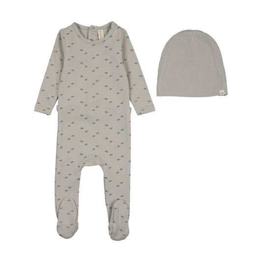 Lil Legs Paper Boat Footie Set