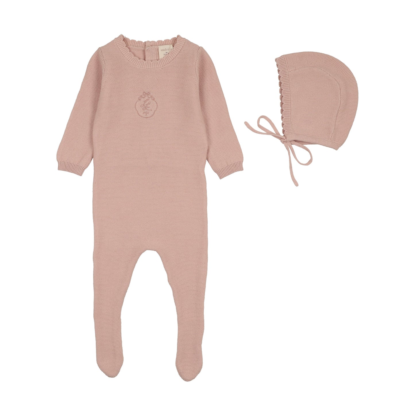 Lil Legs Crest Knit Footie Set
