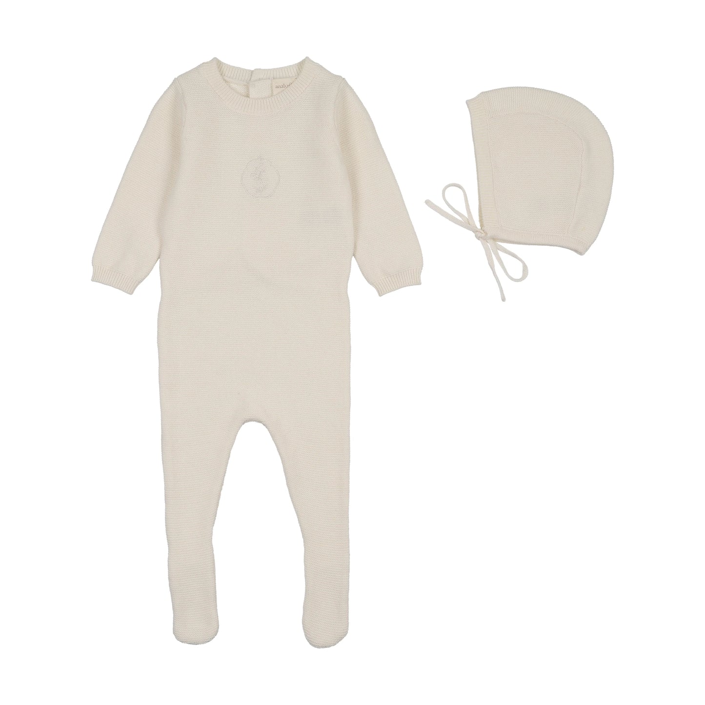 Lil Legs Crest Knit Footie Set