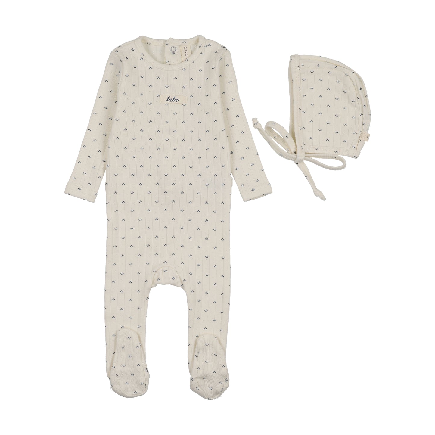 Lil Legs Floret Print Footie Set