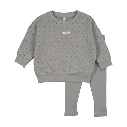 Lil Legs Floret Print Sweatshirt Set