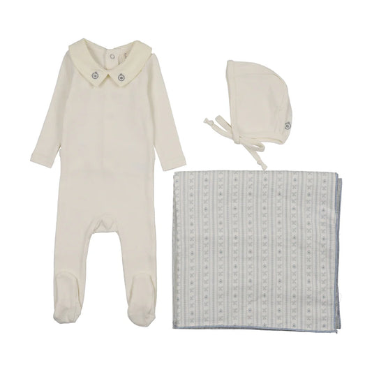 Lil Legs Sweetheart Collar Layette Set