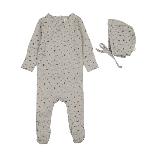 Lil Legs Printed Wrapover Footie Set
