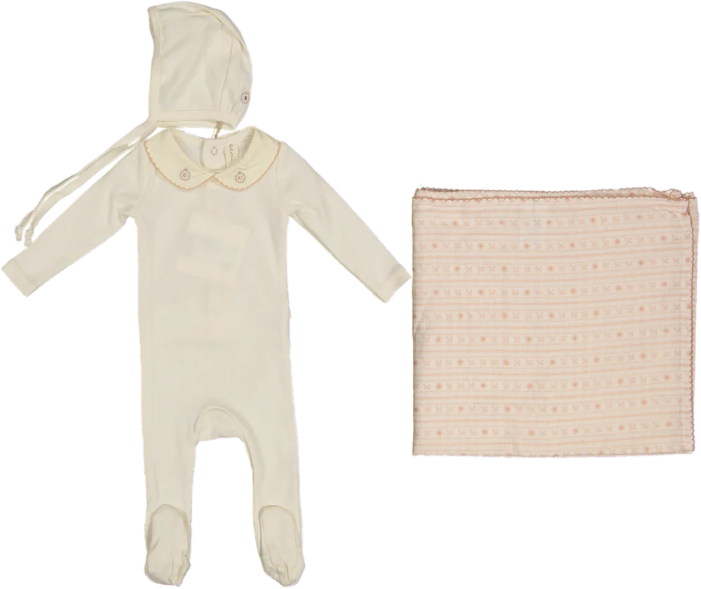 Lil Legs Sweetheart Collar Layette Set