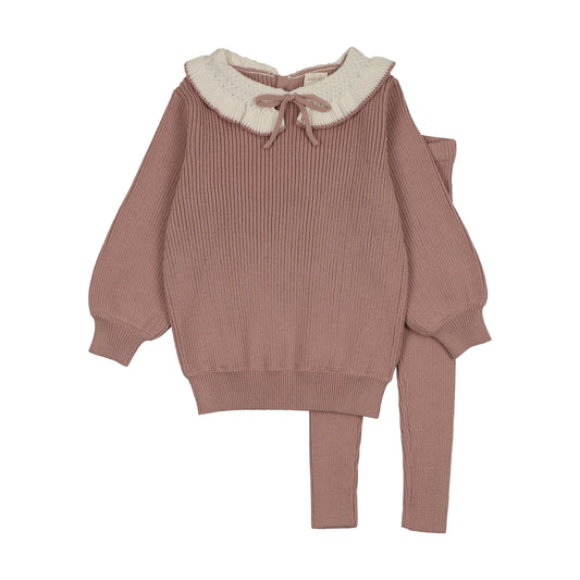 Lil Legs RUFFLE COLLAR KNIT TODDLER SET