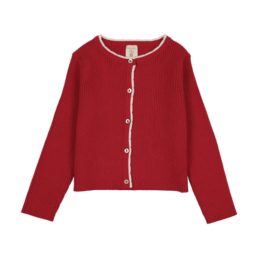 Lil Legs Scallop Rib Cardigan