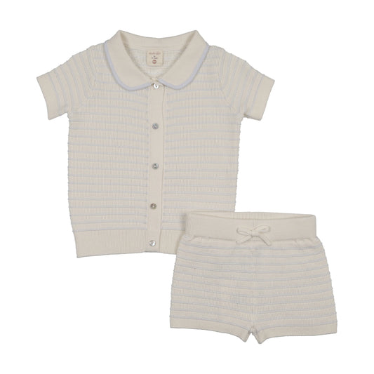Lil Legs Textured Stripe Knit Set