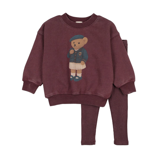 Lil Legs BEAR SWEATSHIRT SET GIRL