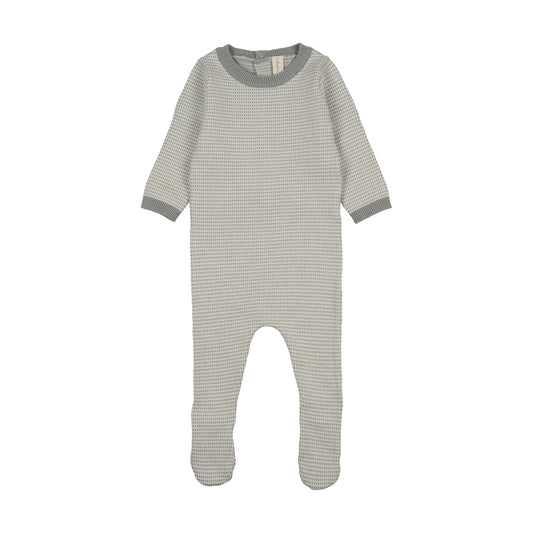 Lil Legs Two Tone knit Footie